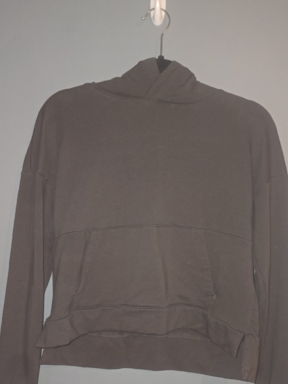 Women's Gray Cropped Hoodie